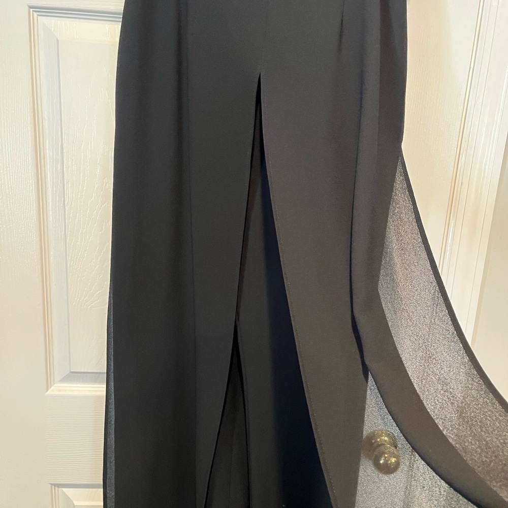 Elegant Black Harem Flowing Pants